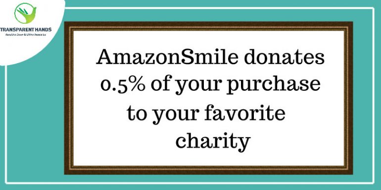 AmazonSmile donates 0.5% of your purchase to your favorite charity