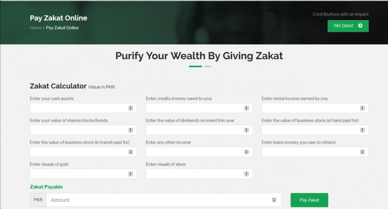 Pay Zakat Online