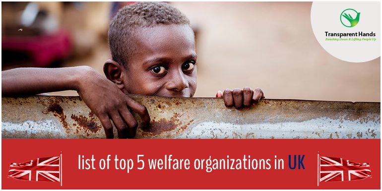 list of top 5 welfare organizations in UK
