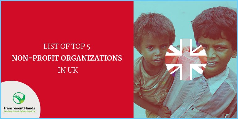 list of top 5 non-profit organizations in UK