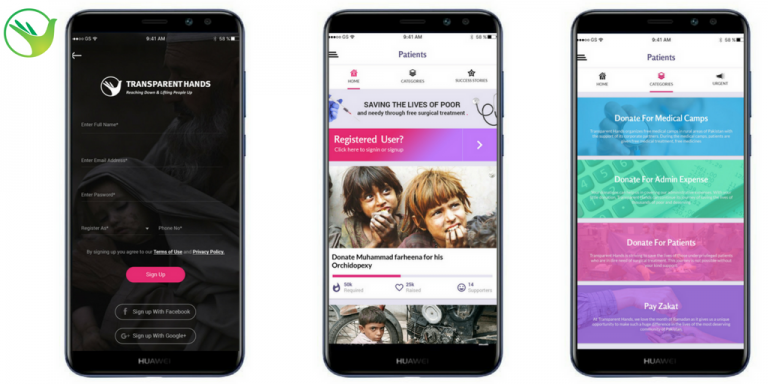 Download our TransparentHands Andriod Application for Online Donation