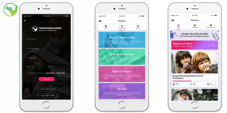 Download our TransparentHands iPhone Application for Online Donation