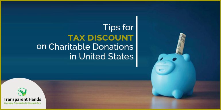 Tips for tax discount on charitable donations in United States