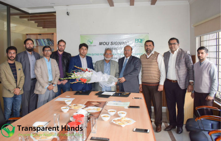 Group photo of TH with Begum Hospital
