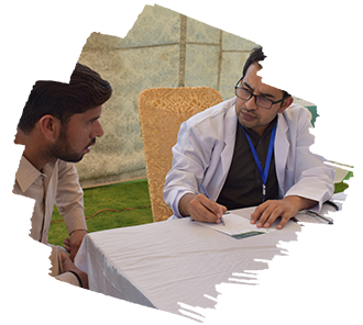 Medical Camps by transparent hands