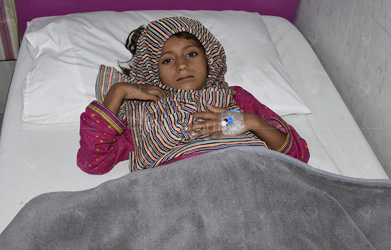 little girl post operation