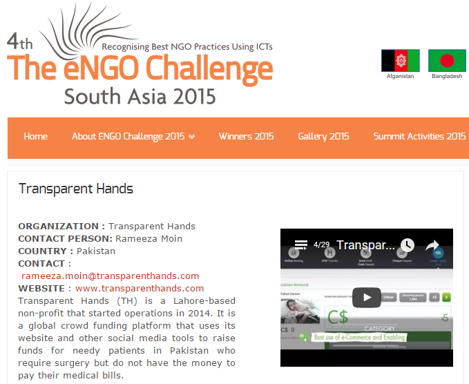 ENGO Challenge award