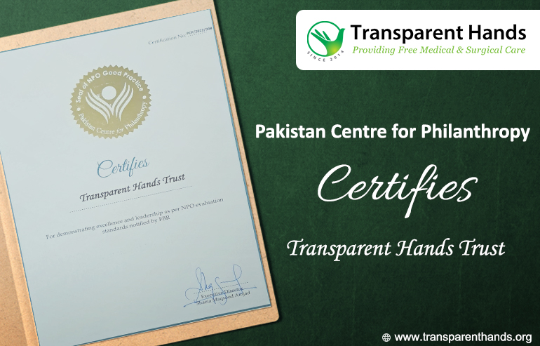 Pakistan Centre for Philanthropy Certifies Transparent Hands