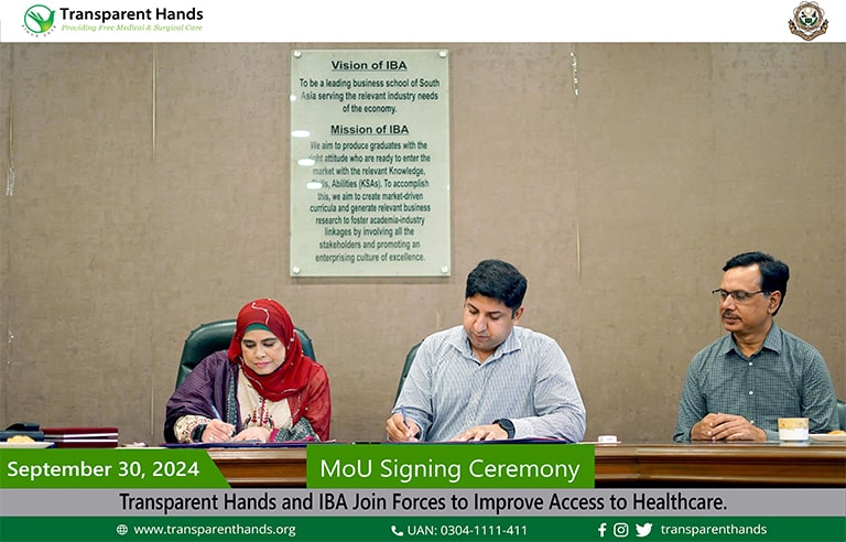Transparent Hands and IBA, University of Punjab