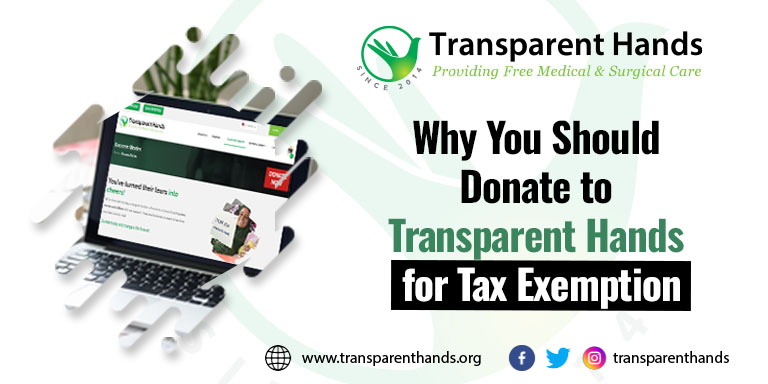 Donate to Transparent Hands for Tax Exemption