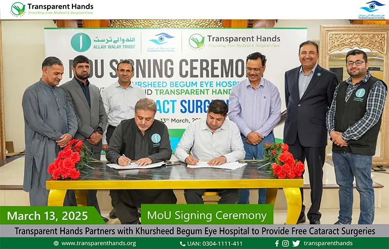 Transparent Hands Partners with Khursheed Begum Eye Hospital