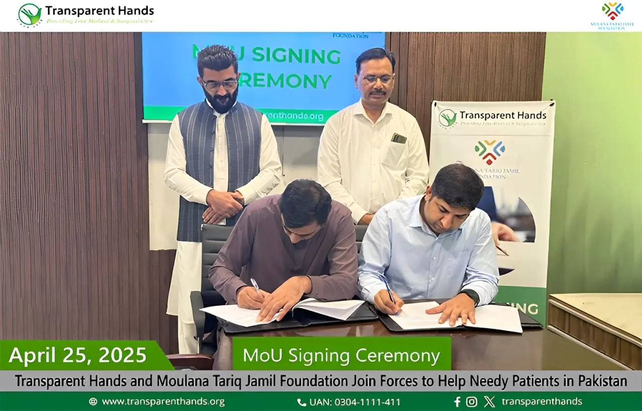 Transparent Hands and Moulana Tariq Jamil Foundation