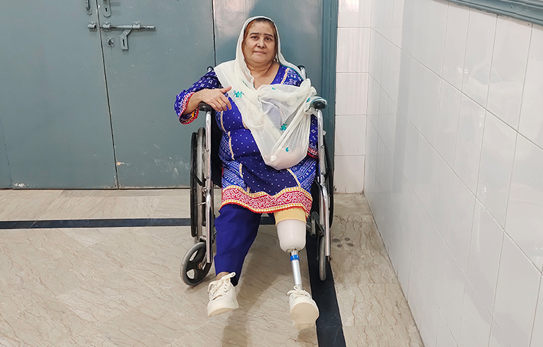 Riffat Bibi, a 50-year-old woman from Lahore