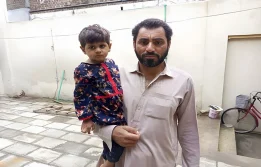 Sheeza Noor, a 2-year-old girl from Swabi