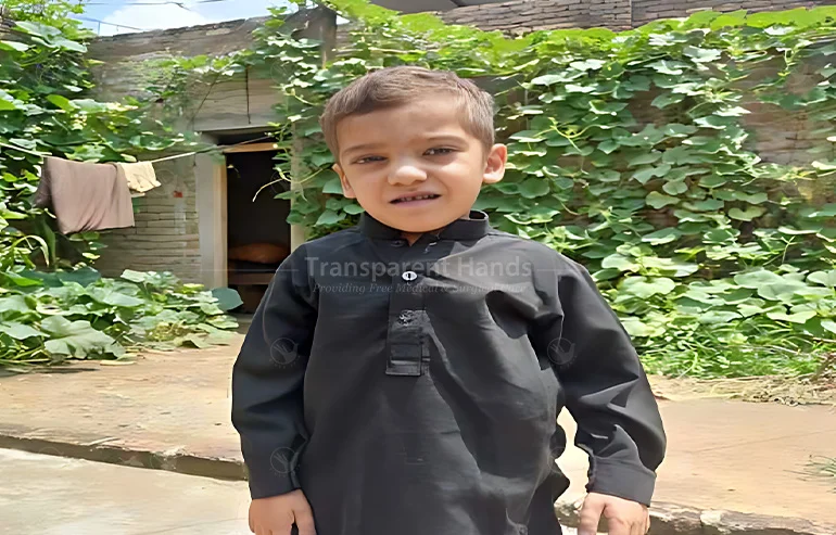 Muhammad Umar Khan, a 4-year-old boy from Swat, KPK