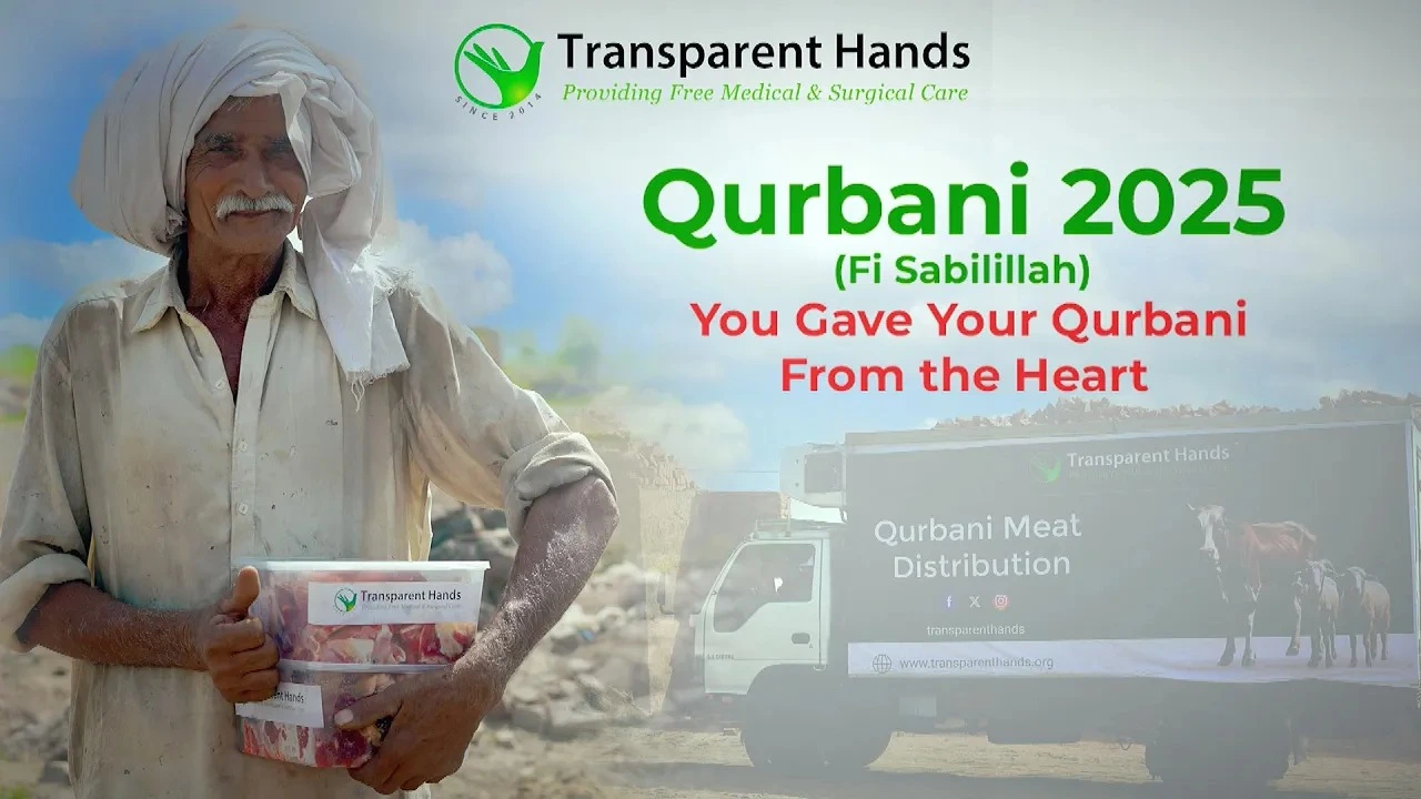 Transparent Hands Qurbani meat distribution for deserving families in Pakistan